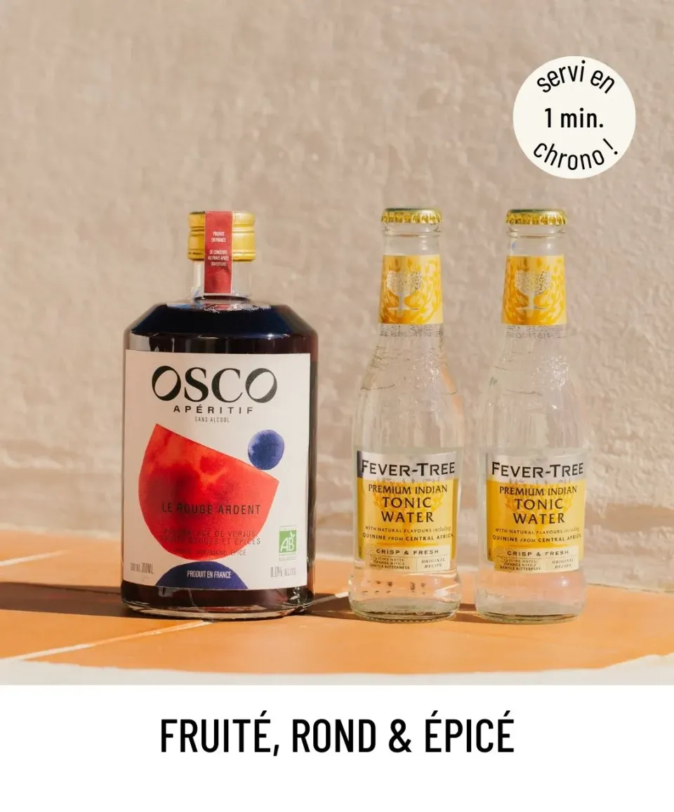 OSCO Tonic Kit Cocktail Sans Alcool Rouge Ardent bio