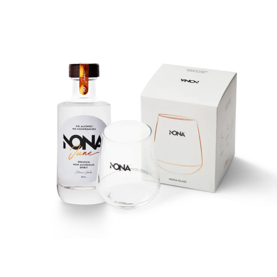 NONA June spiritueux sans alcool 20cl verre offert