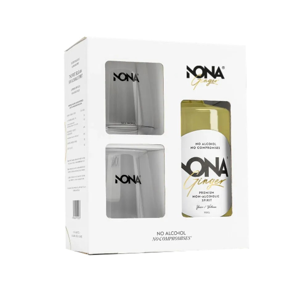 NONA Ginger coffret spiritueux sans alcool + verres épicé