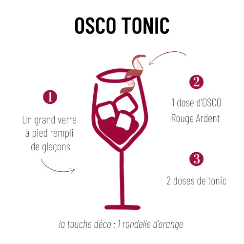 OSCO Le Rouge Ardent apéritif sans alcool bio 70cl fruité épicé