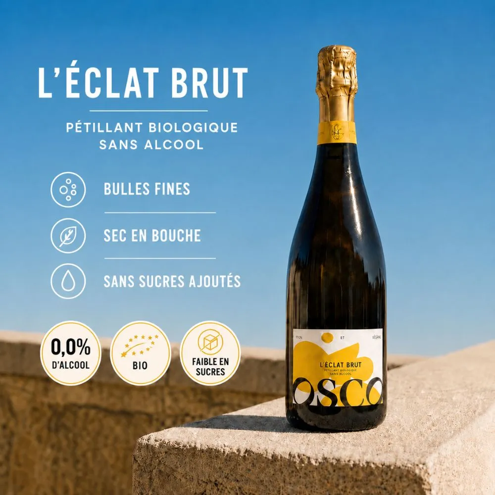OSCO L'Éclat Brut pétillant sans alcool 12x75cl bio