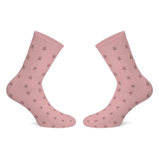 Everleaf chaussettes roses coton taille unique fan botanique