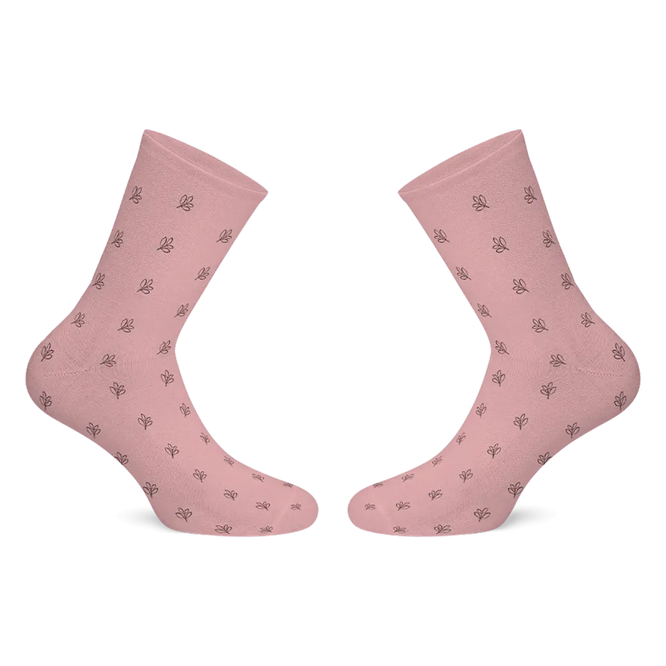 Everleaf chaussettes roses coton taille unique fan botanique