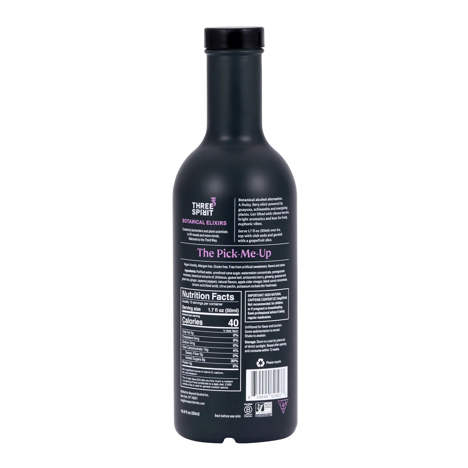 Three Spirit Livener élixir botanique sans alcool pick-me-up