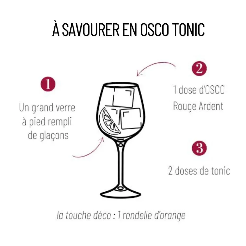 OSCO Le Rouge Ardent apéritif sans alcool bio 3x70cl fruité épicé