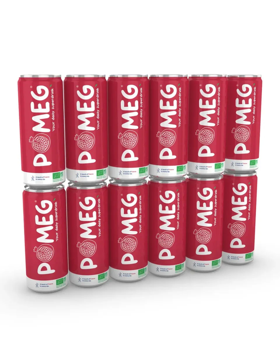 POMEG apéritif sans alcool 12 canettes 25cl grenade