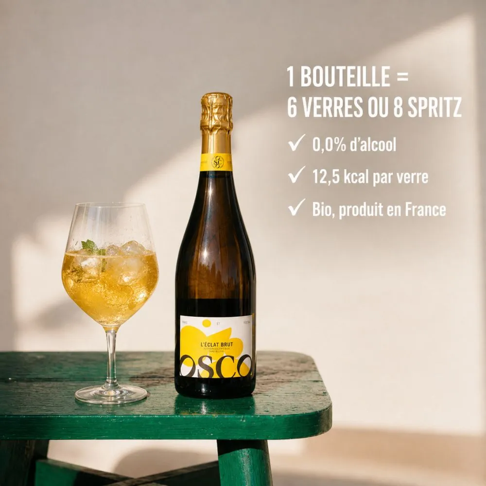 OSCO L'Éclat Brut pétillant sans alcool 12x75cl bio