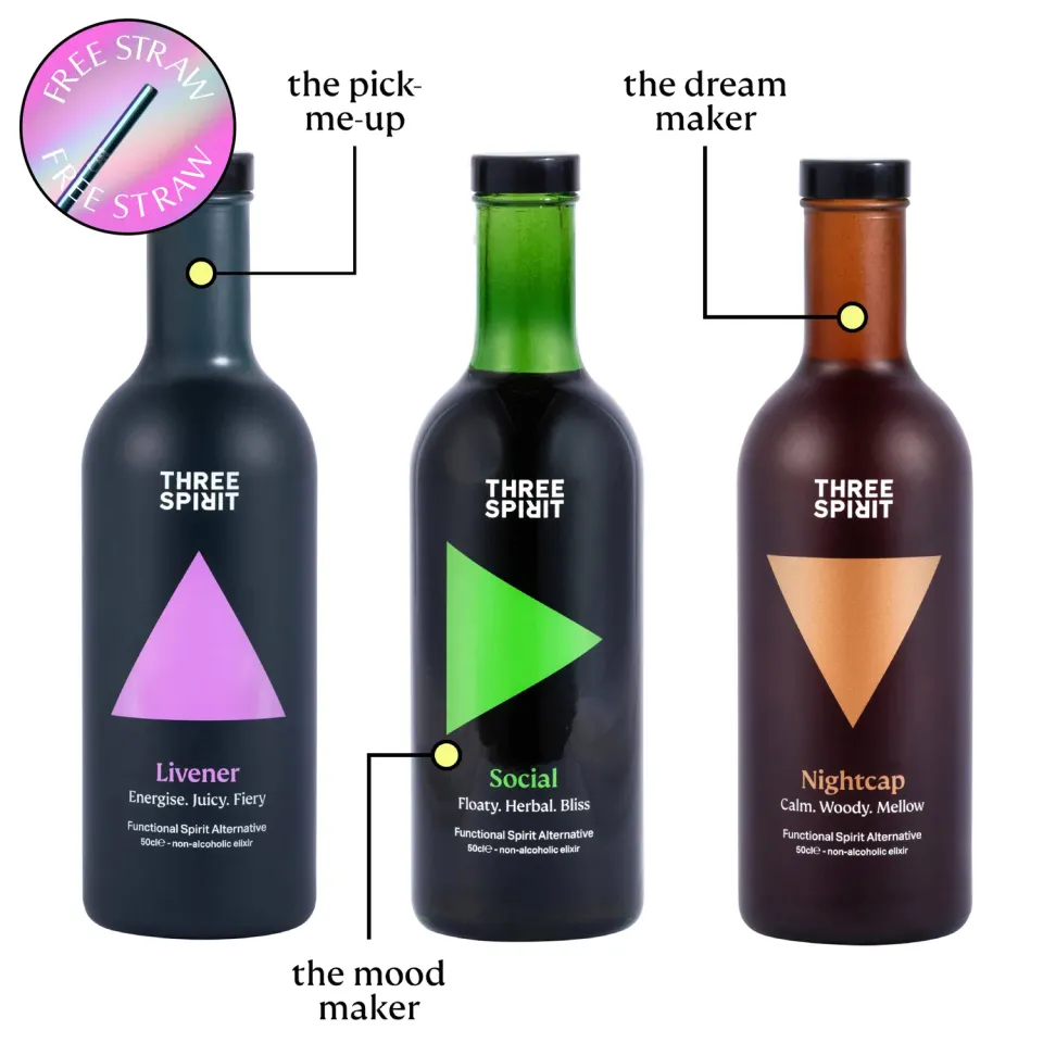 Three Spirit Welcome Pack coffret sans alcool + paille