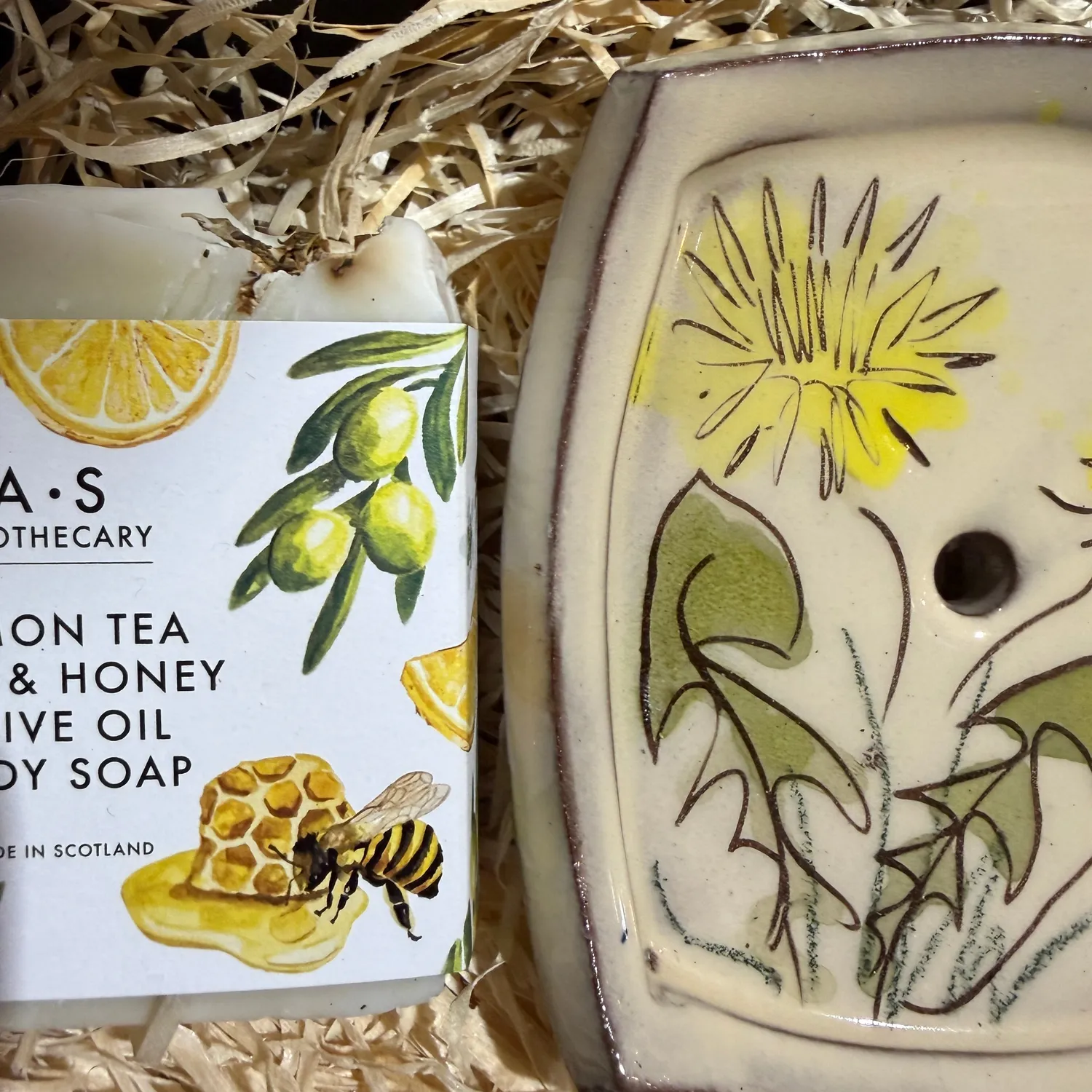 WILD EVE Dandelion savon lemon tea tree miel + porte-savon