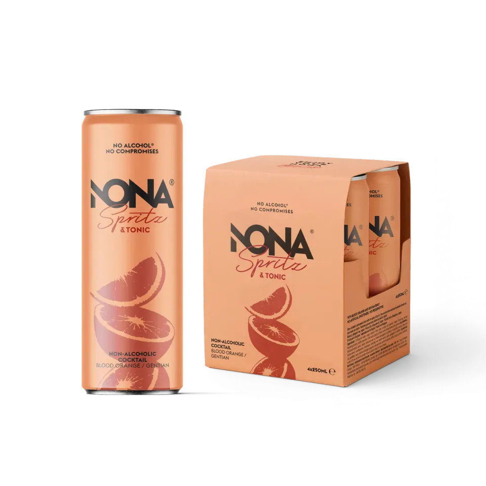 NONA Spritz & Tonic cocktail sans alcool 4x25cl orange