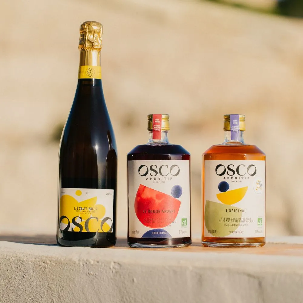 OSCO L'Original Rouge Ardent Éclat Brut apéritif bio pack