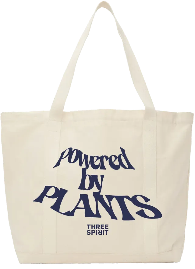 Three Spirit Powered by Plants tote bag toile botanique