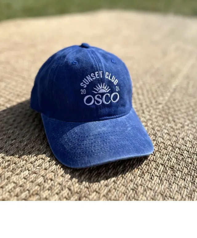 Osco Sunset Club casquette coton bleu Azur réglable