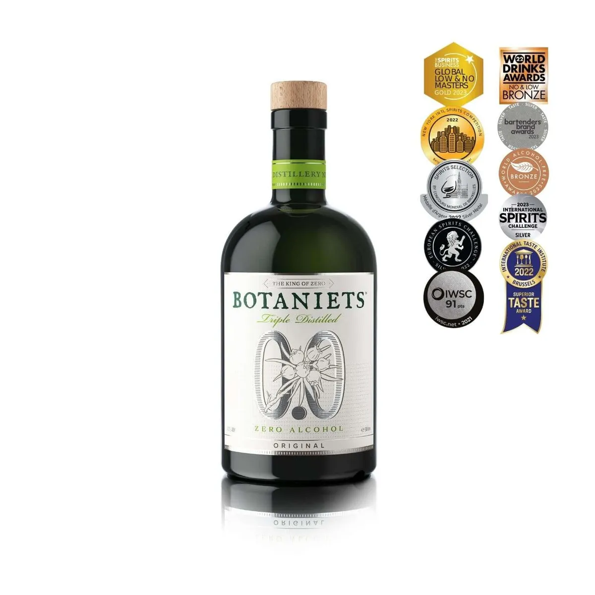 Botaniets Original gin sans alcool 0.0% genièvre agrumes
