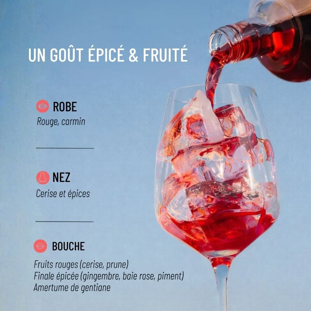 OSCO Le Rouge Ardent apéritif sans alcool bio 70cl fruité épicé