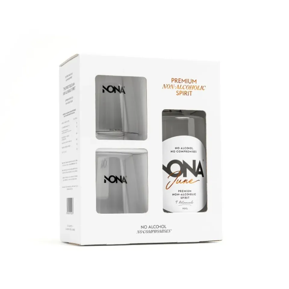 NONA June Giftbox coffret cadeau 70cl + 2 verres