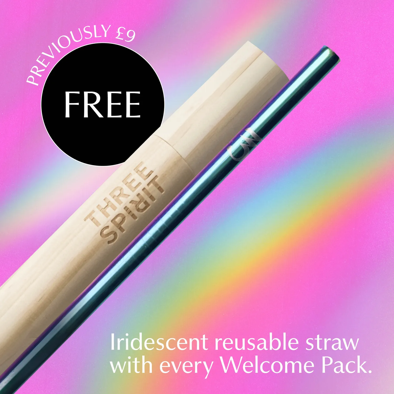 Three Spirit Welcome Pack coffret sans alcool + paille