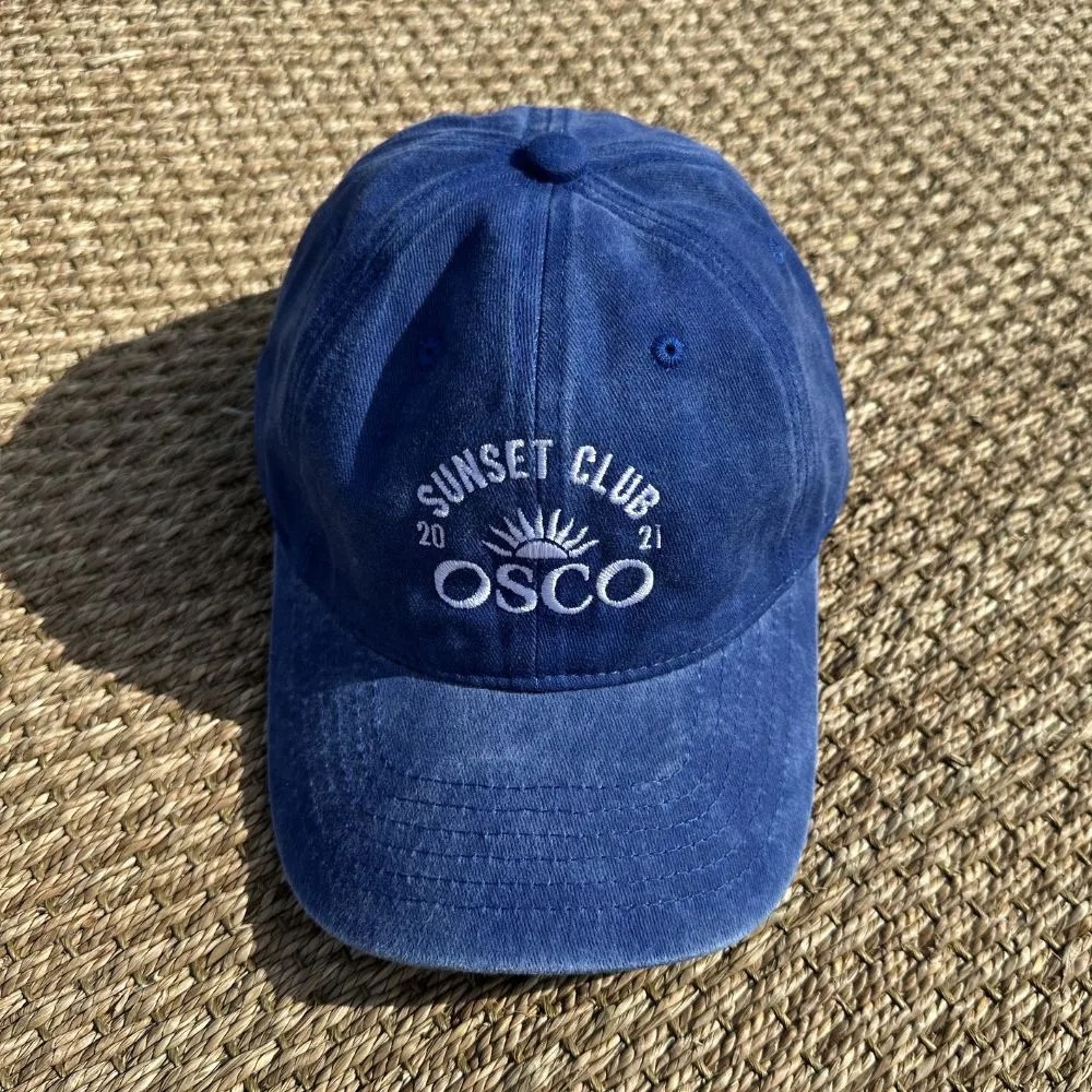 Osco Sunset Club casquette coton bleu Azur réglable