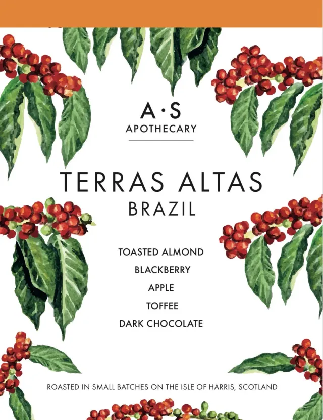 Wild Eve Brazil Terras Altas café en grains 250g amande grillée